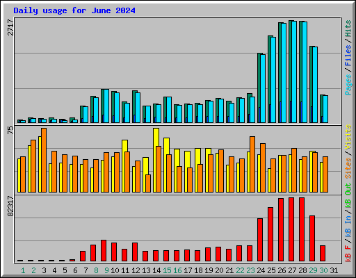 Daily usage for June 2024