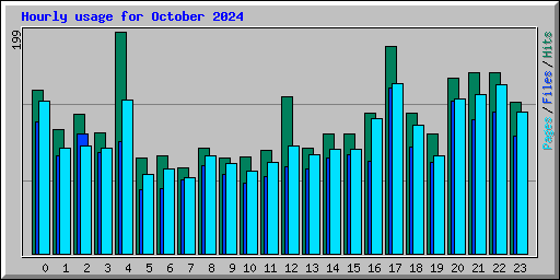 Hourly usage for October 2024