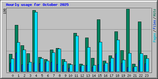 Hourly usage for October 2025