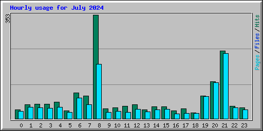 Hourly usage for July 2024