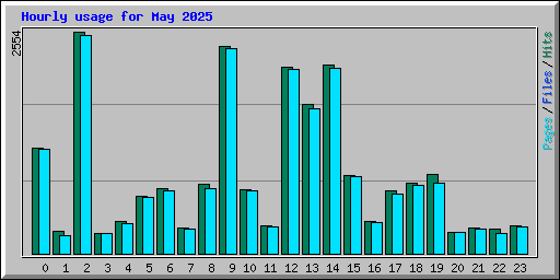 Hourly usage for May 2025